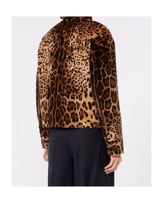 Max Mara Brown Studio Mstedro Animal-Print Jacket