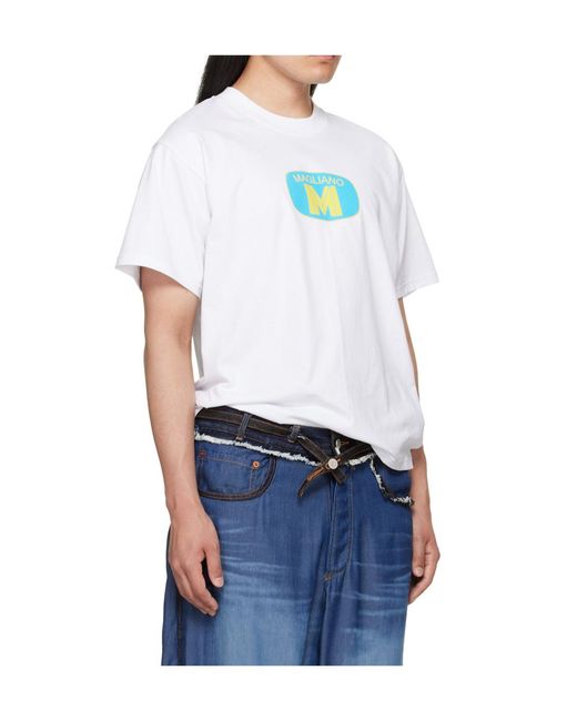 Magliano White Logo-Print T-Shirt for men