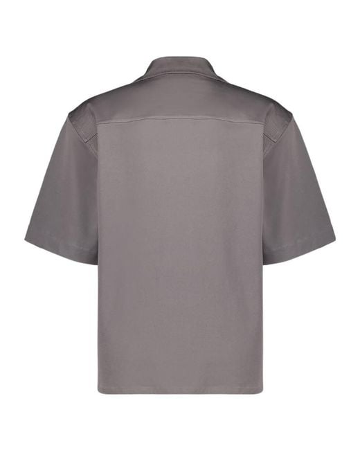 Marni Gray Piqué-Weave Drop Shoulder Shirt for men