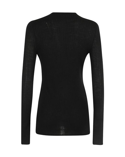 Erika Cavallini Semi Couture Black Long-Sleeved Sweater