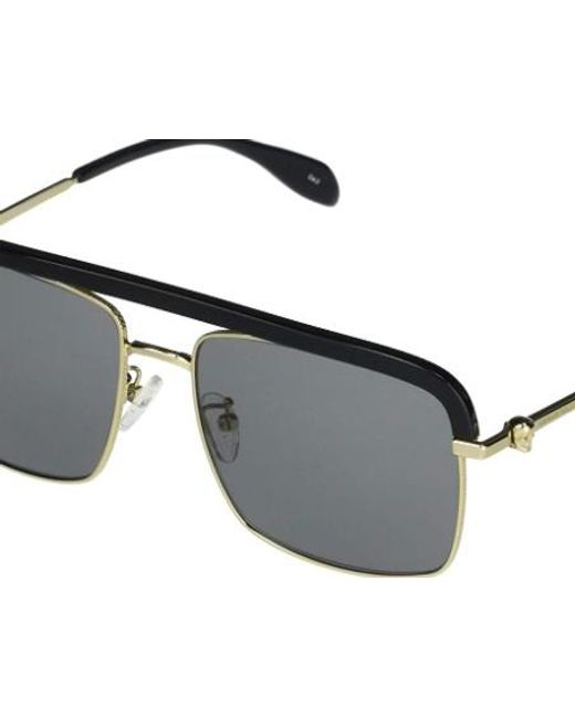McQueen Metallic Logo Sunglasses for men