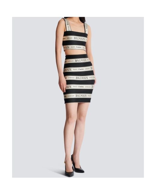 Balmain Black Short Skirts
