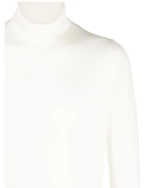 Lardini White Roll-Neck Wool Jumper for men