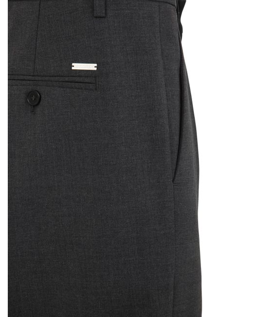 DSquared² Black Logo-Plaque Tailored Pleated Trousers for men