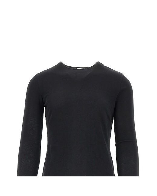 Entire studios Black Sheer Long Sleeve Knitted Top