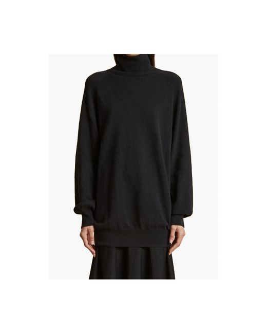 Khaite Black Percy Turtleneck Jumper
