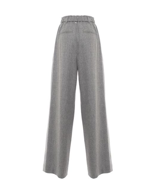 Lorena Antoniazzi Gray Belt-Loop Casual Pants