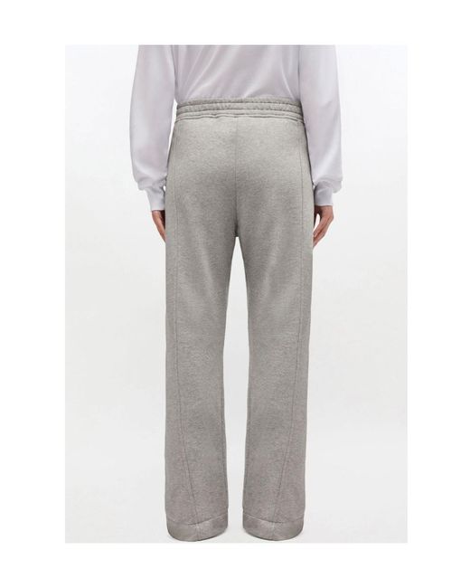 Ganni Gray Logo Embroidered Sweatpants