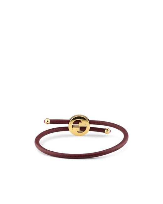 Gucci White Bracelet With Enamel Round Interlocking G
