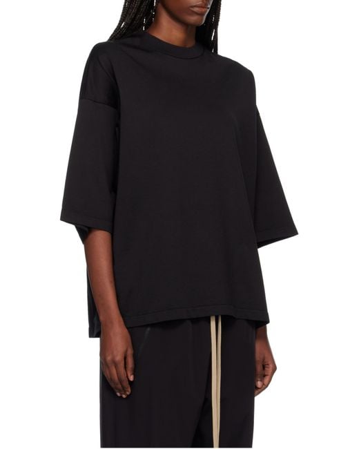 Fear Of God Black Short Sleeve Crewneck T-Shirt for men