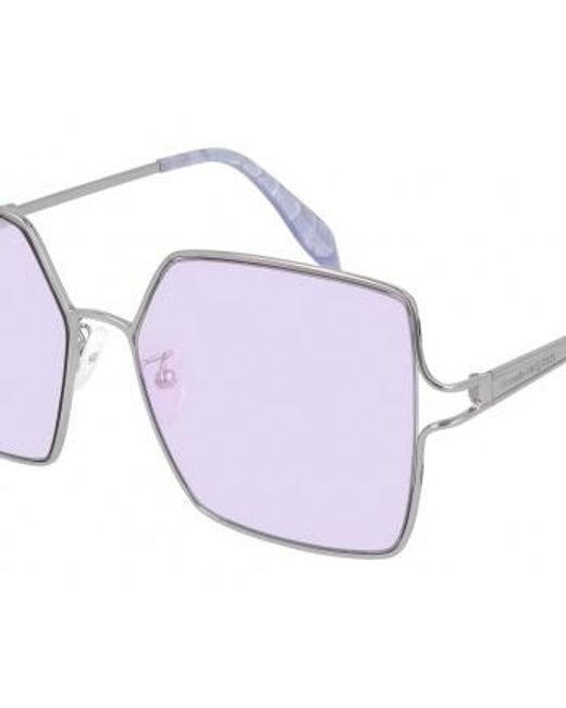 McQueen White Logo Sunglasses