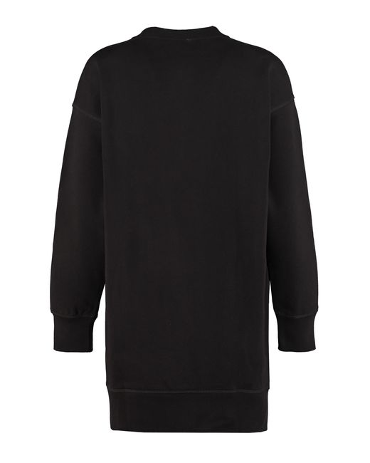 KENZO Black Tiger Embroidered Sweatshirt Dress