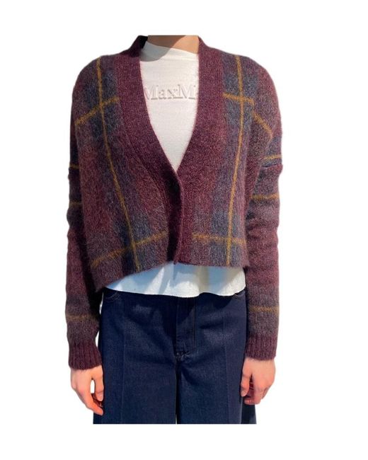 Max Mara Red Long-Sleeve Cardigan