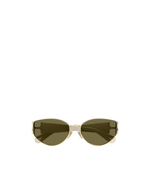 Chloé Green Chloé Eyewear Irregular Frame Sunglasses