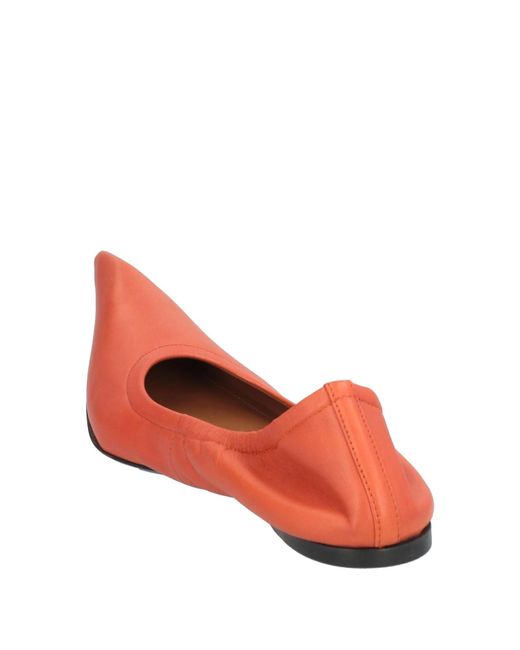 Marni Red Solid Color Ballet Flats