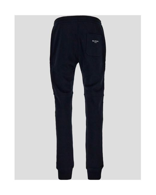 Balmain Blue Drawstring Track Trousers for men