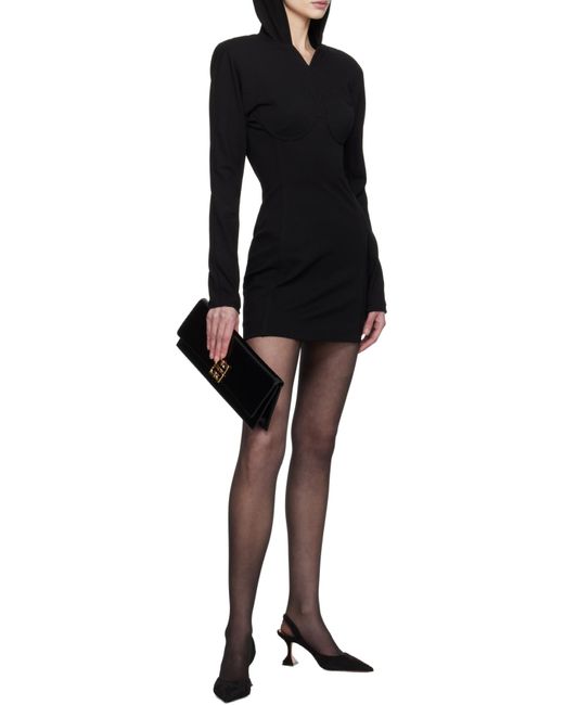 Jean Paul Gaultier Women's Black Long Sleeve Dress - www.ice4pros.com.br