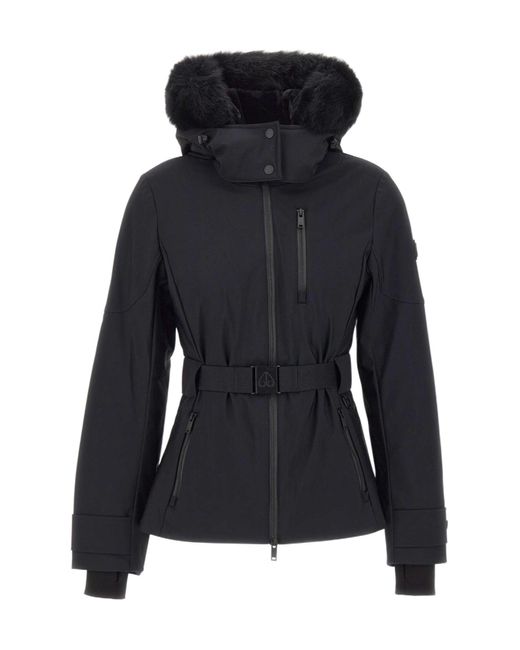 Moose Knuckles Blue Belted Jacket
