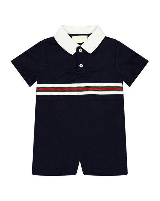 Gucci Blue Simple One-Piece Suit