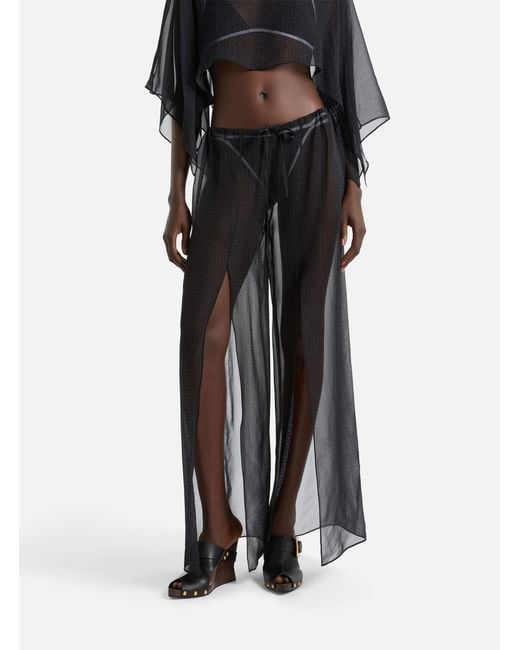 Balmain Gray Monogram Beach Trousers