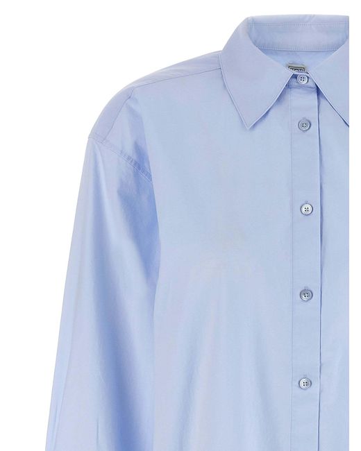 Totême Blue Totême Button-Up Long Sleeved Shirt