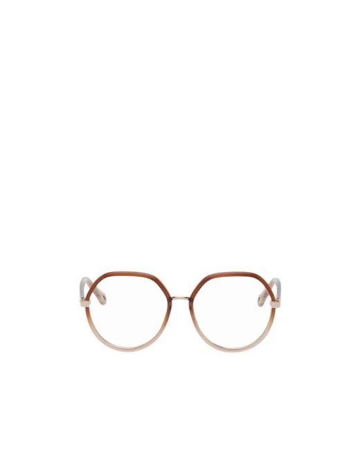 Chloé Metallic Chloé Eyewear Round-Frame Glasses