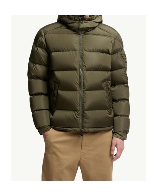 Moncler Green Maya Zip-Up Hooded Jacket for men