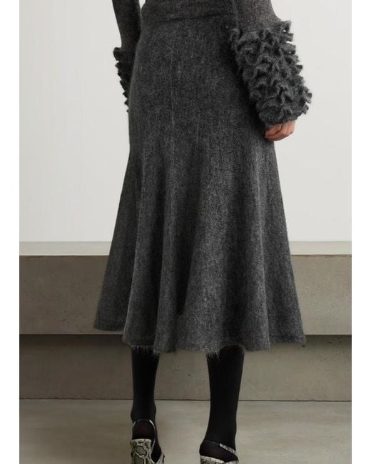 Alaïa Gray A-Line Skirt