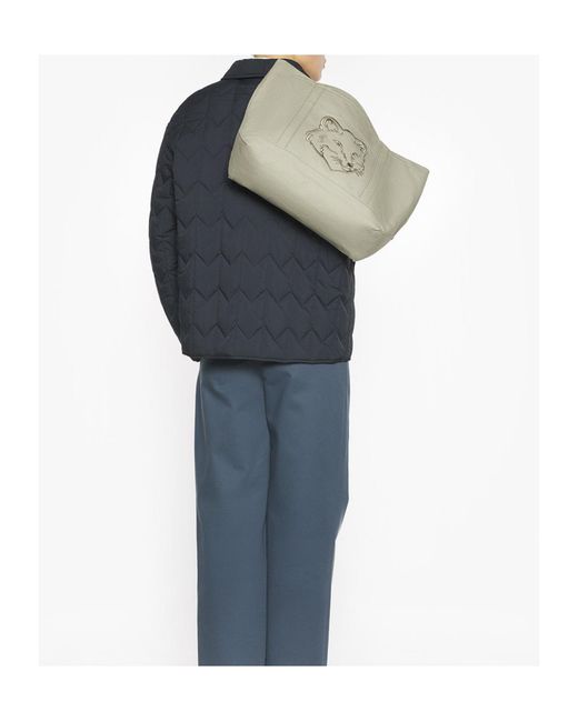Maison Kitsuné Blue Quilted Padded Jacket for men