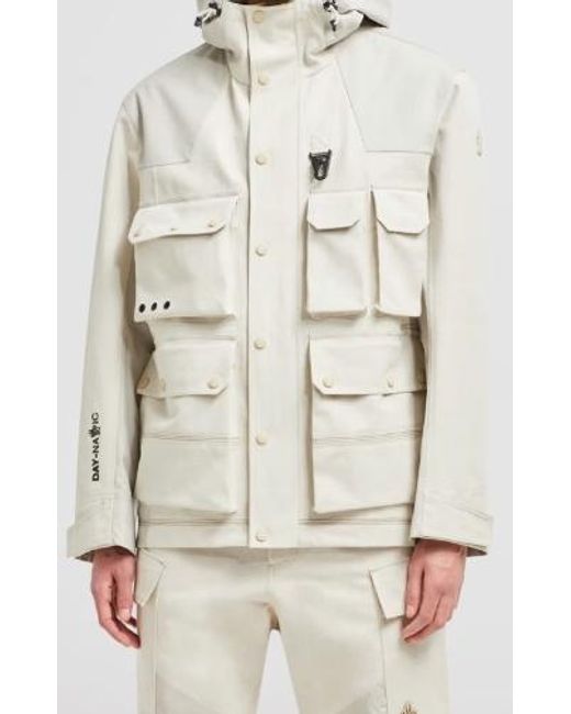Moncler White Grenoble Spur Hooded Field Jacket for men