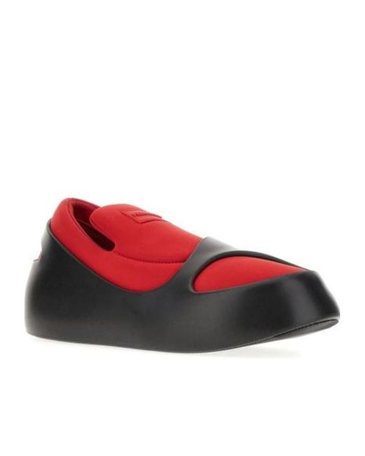 Ferragamo Red Ferragamo Round-Toe Slip-On Loafers for men