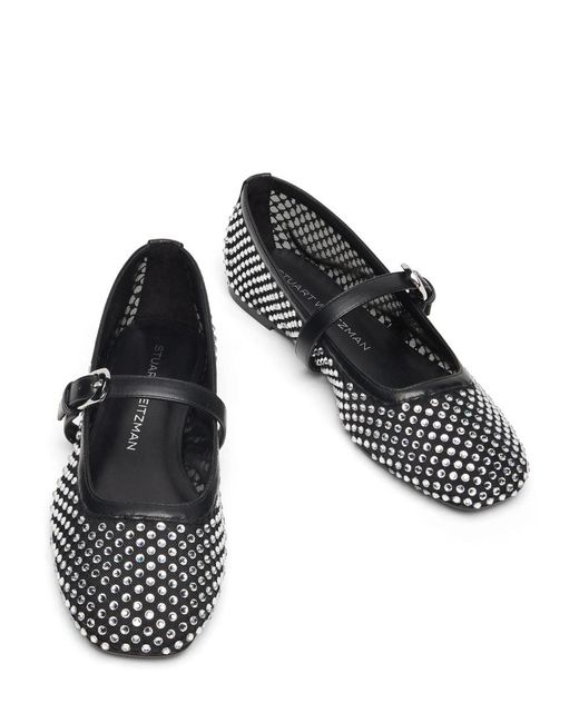Stuart Weitzman Black Bareitall Shine Mary Jane