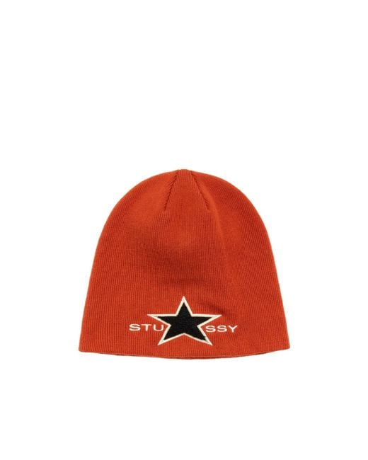 Stussy Red Brimless Cap for men