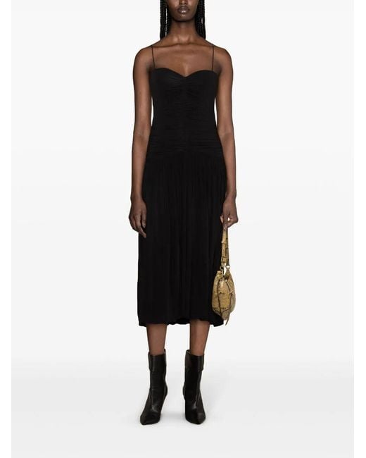 Isabel Marant Black Elizabeth Sleeveless Midi Dress