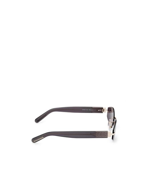 Gcds White Metal Frame Sunglasses for men