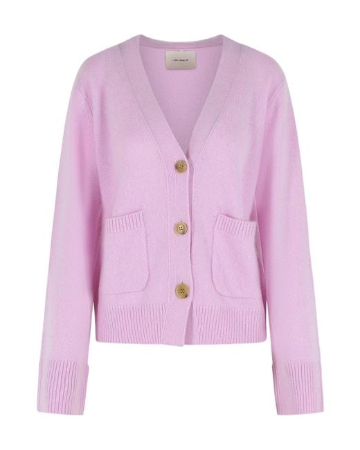 Lisa Yang Pink Marionette V-Neck Cardigan