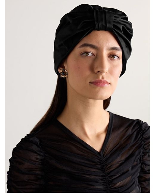 Jennifer Behr Black Sasha Knotted Hair Wrap