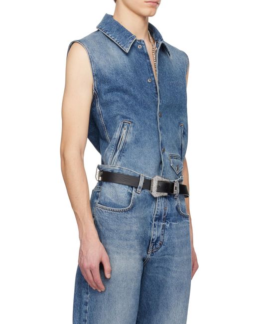 Givenchy Blue Denim Vest for men