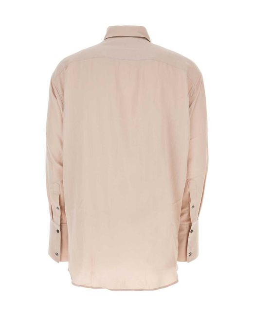 AMI Natural Ami Collared Long-Sleeve Shirt for men