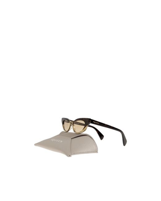 McQueen White Cat-Eye Sunglasses for men