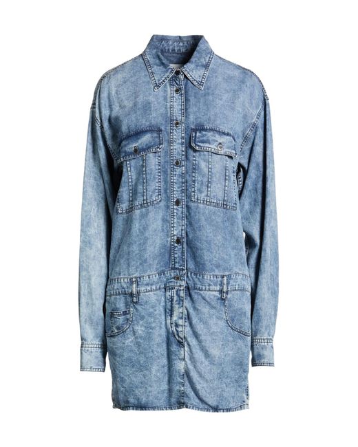 Isabel Marant Blue Long-Sleeve Denim Dress
