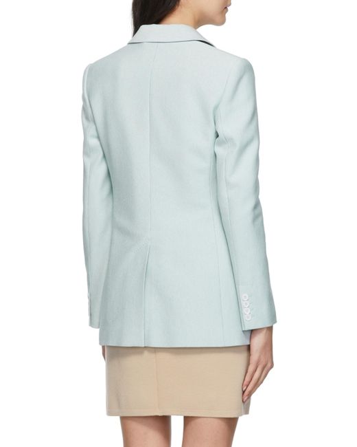 Max Mara Gray Breasted Slim Suit Coat