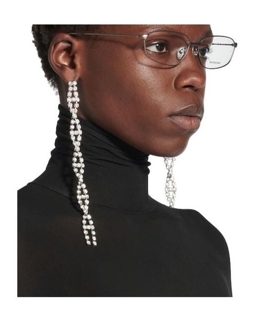 Balenciaga White Riviera Earrings