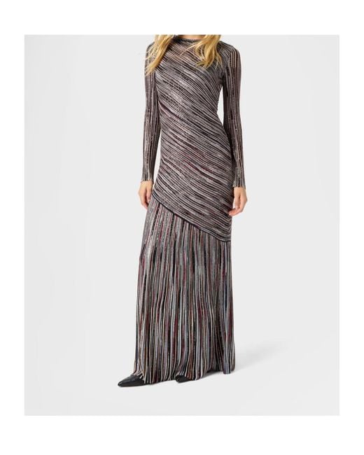 Missoni Gray Long-Sleeved Dress