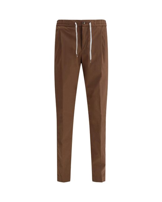Pt Pantaloni Brown Pt Torino Drawstring Waist Pants for men