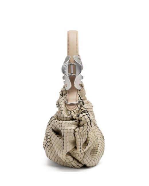 DIESEL Metallic Grab D Small Textured Shoulder Bag