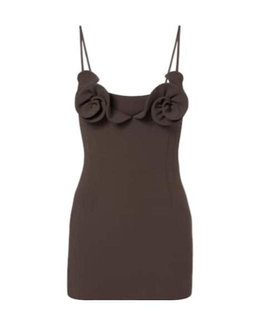 Magda Butrym Brown Wool-Blend Minidress