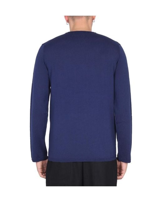 Comme des Garçons Blue Comme Des Garçons Shirt Graphic Intarsia Knit Jumper for men
