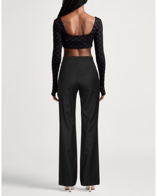 DIESEL Black Solid Color Flared Pants