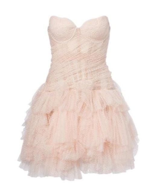 Maria Lucia Hohan Pink Dewi Ruffled Minidress